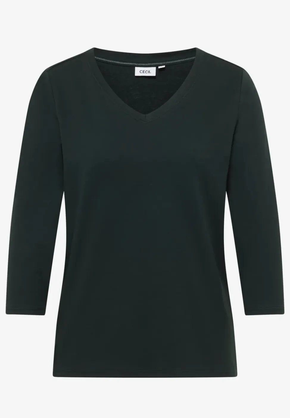 Basic shirt met V-hals