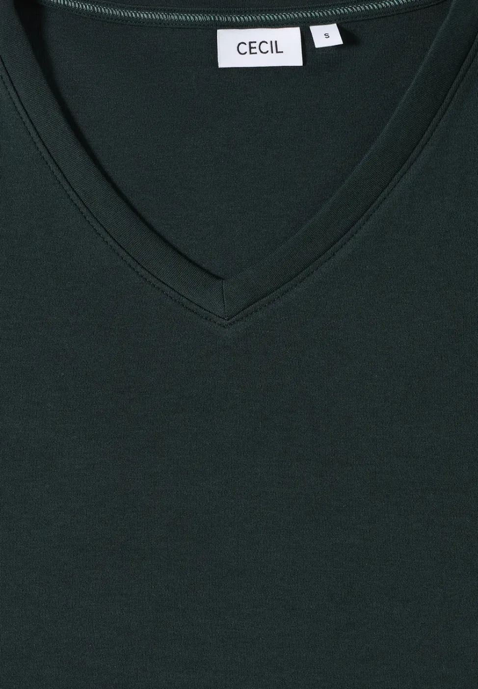 Basic shirt met V-hals