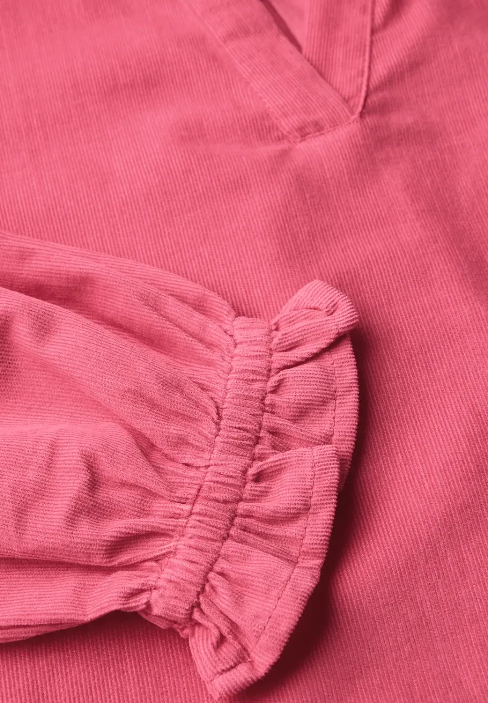 Corduroy blouse met ruches