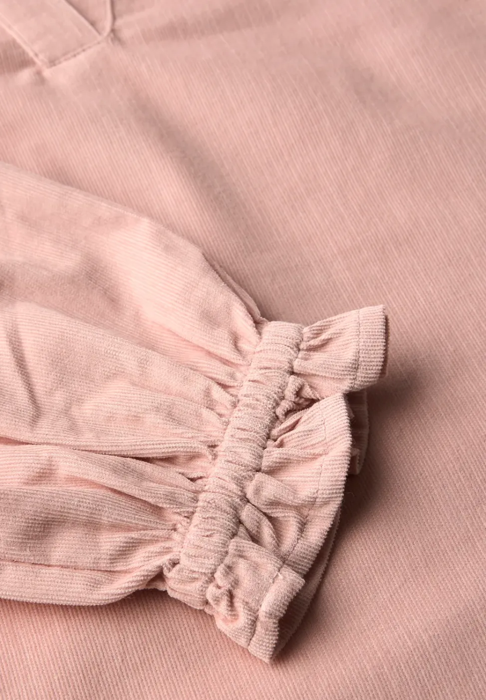 Corduroy blouse met ruches