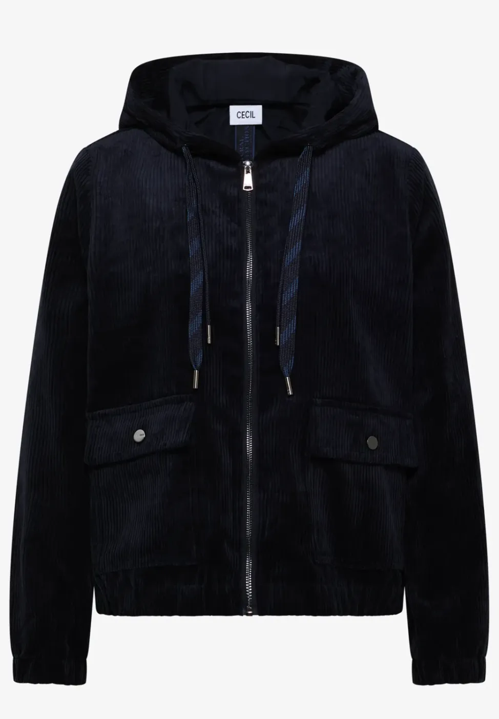 Corduroy jas met capuchon