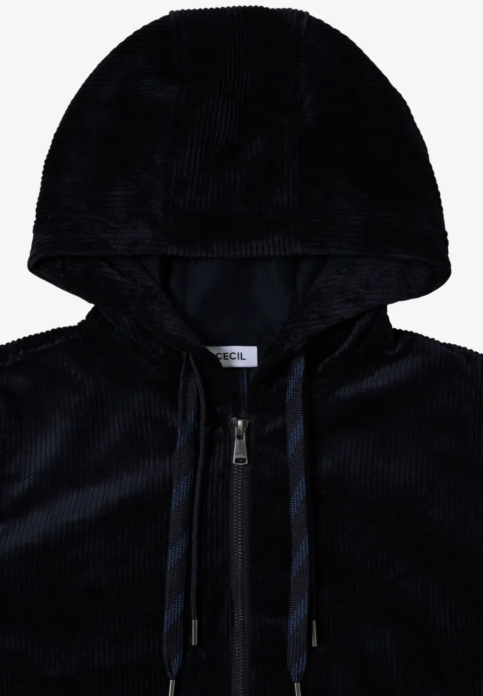 Corduroy jas met capuchon