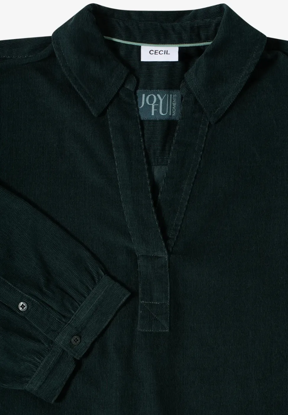 Corduroy jurk in effen kleur