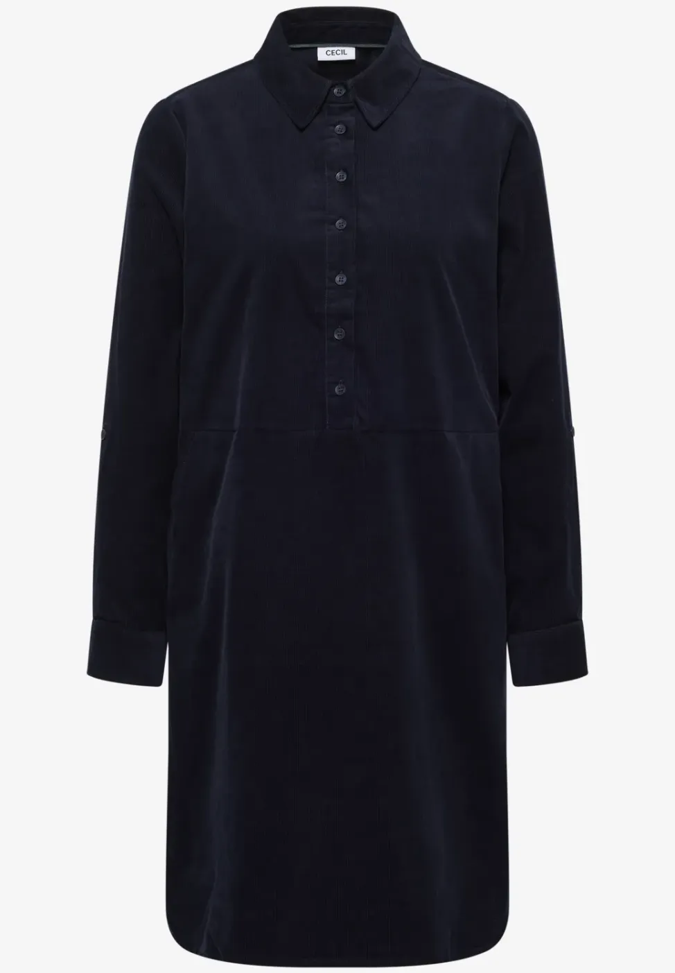 Corduroy jurk in effen kleur