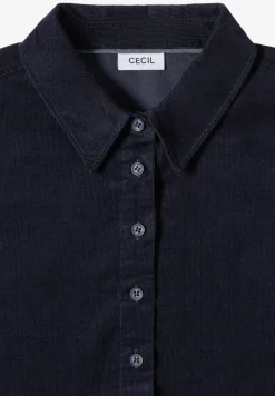 Corduroy jurk in effen kleur