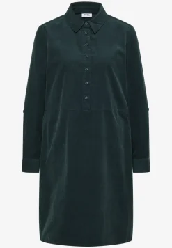 Corduroy jurk in effen kleur
