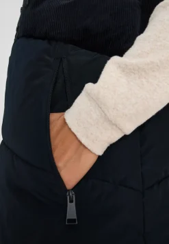 Corduroy mix puffer vest