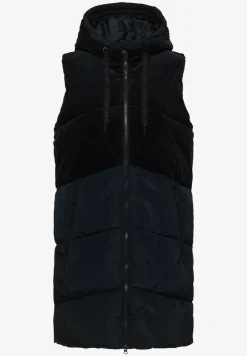 Corduroy mix puffer vest