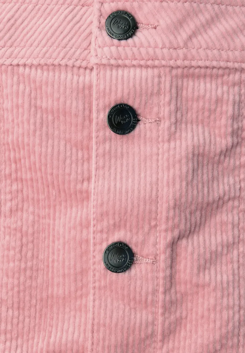 Corduroy rok met knoopsluiting