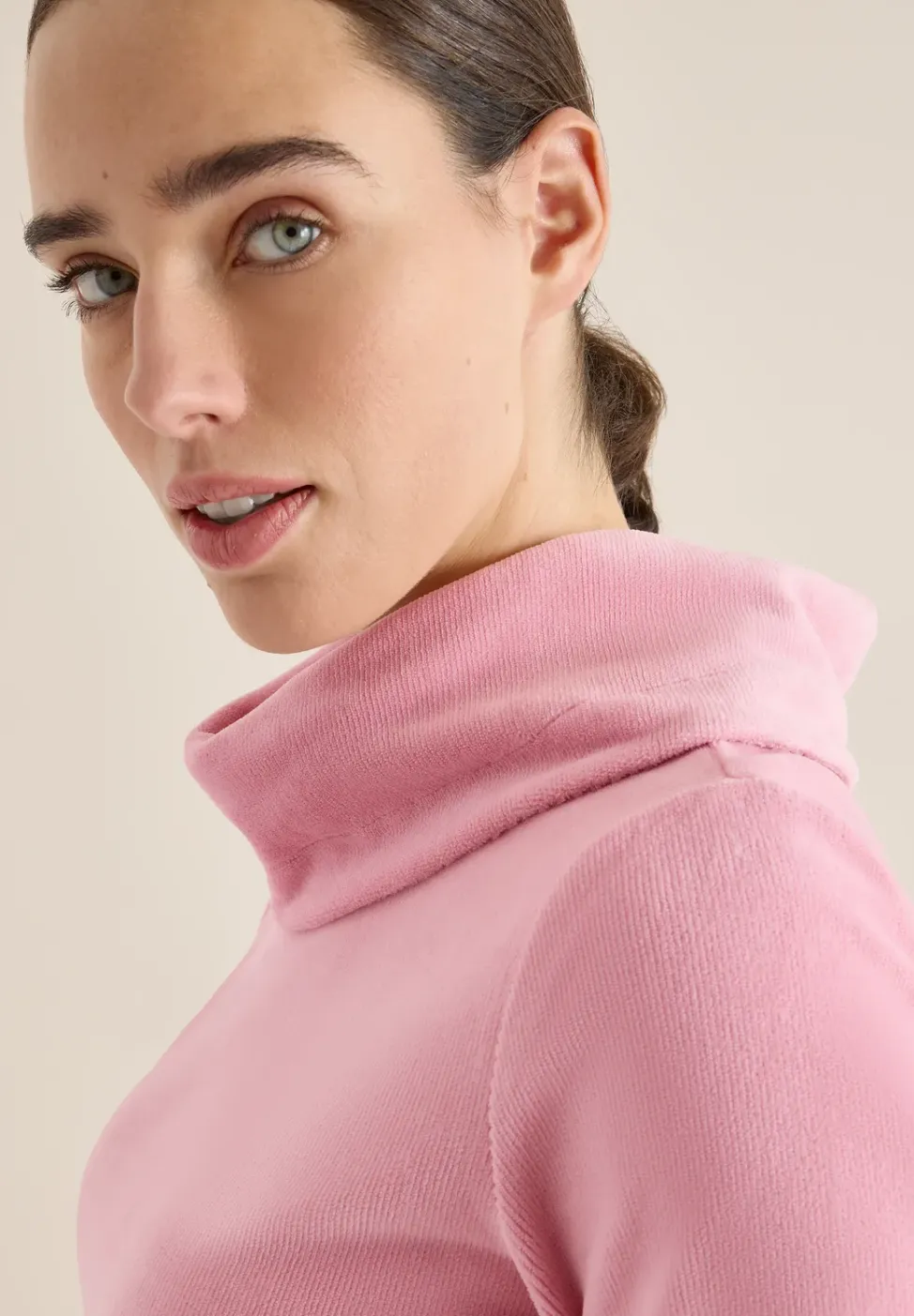 Corduroy shirt met grote kraag