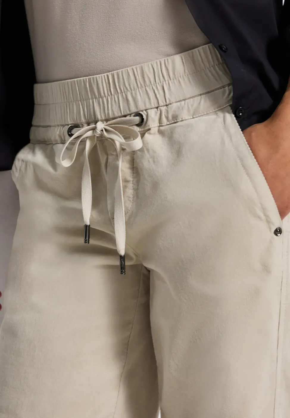 Gewassen look corduroy broek