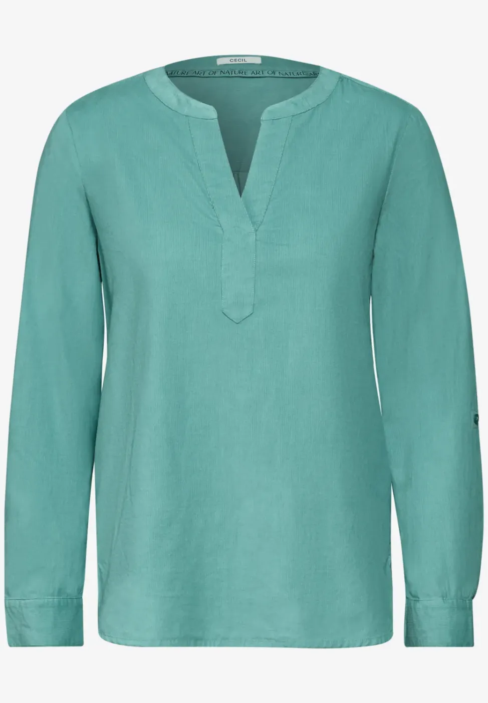 Koordblouse in effen kleur