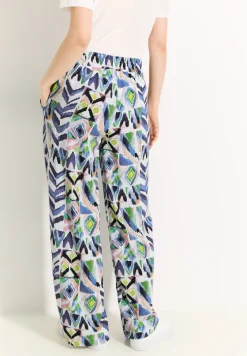Multicolor print broek