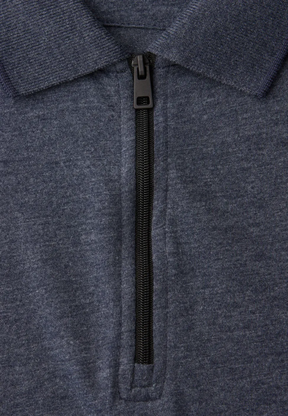 Poloshirt met korte mouwen in een gemêleerde look
