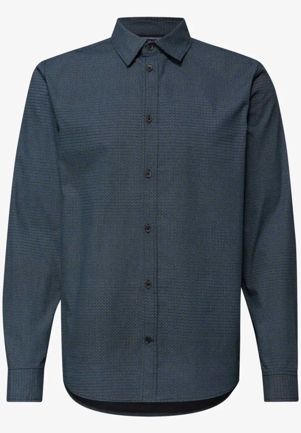 Popeline overhemd met minimale print