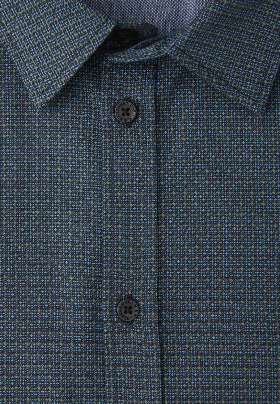 Popeline overhemd met minimale print
