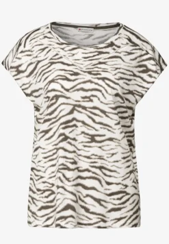 Shirt met print en decoratieve tape