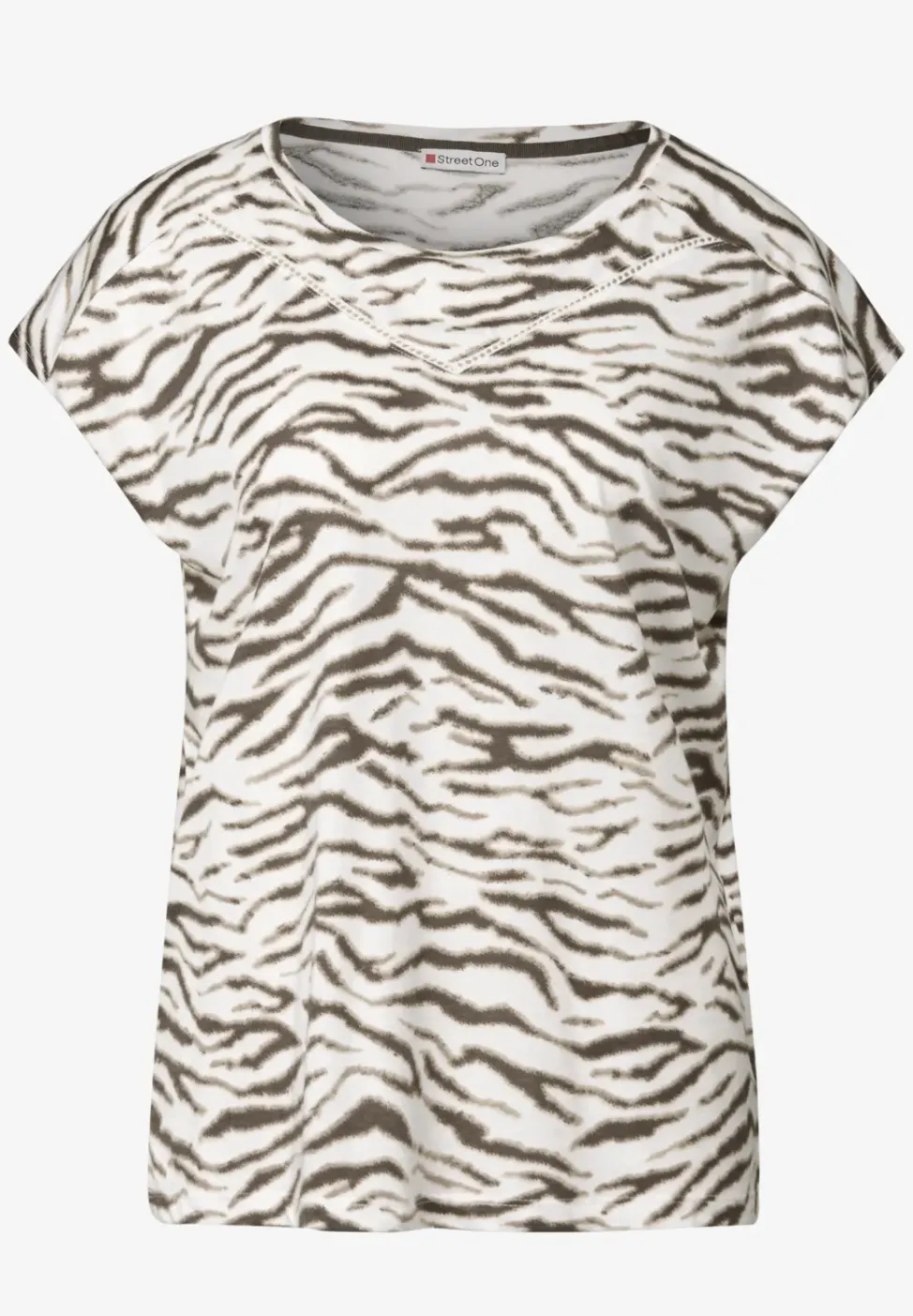 Shirt met print en decoratieve tape