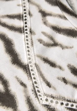 Shirt met print en decoratieve tape