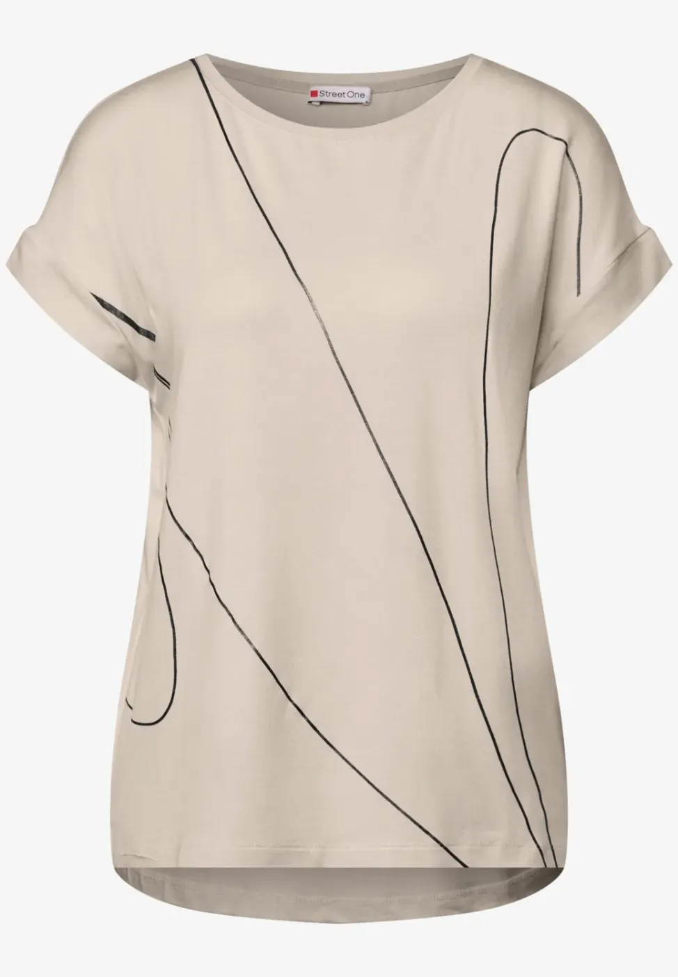 Shirt met fijne lijntjes