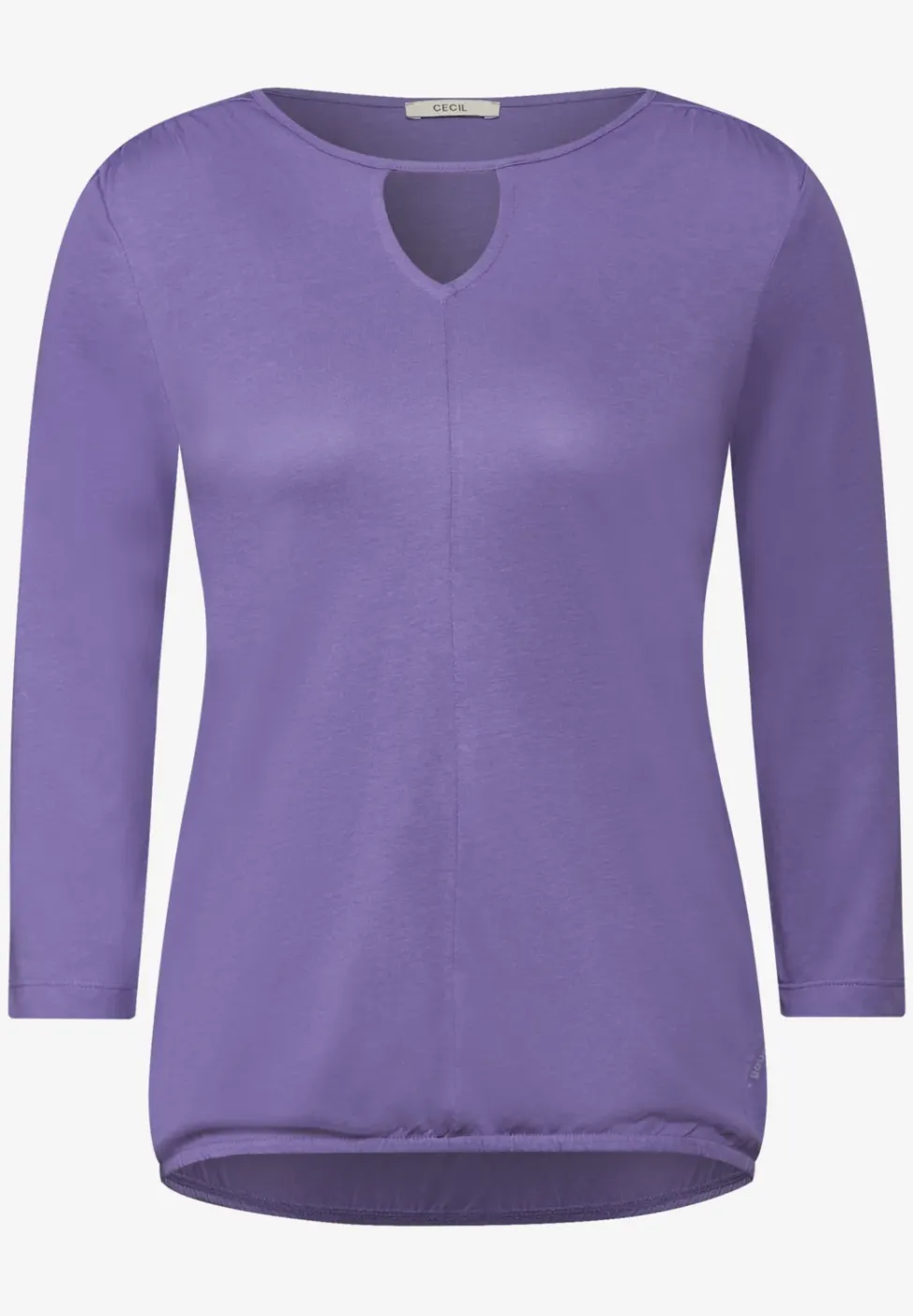 Shirt met lange mouwen en uitsnijding