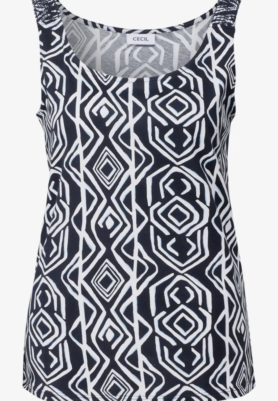Top met gesmokte details