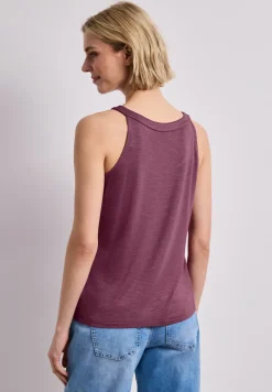 Top met V-hals en decoratief detail