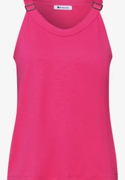 Top met V-hals en decoratief detail