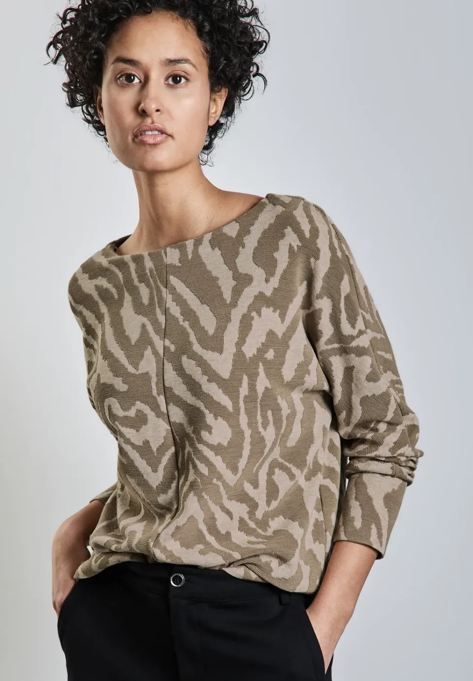 Tweekleurig jacquard overhemd